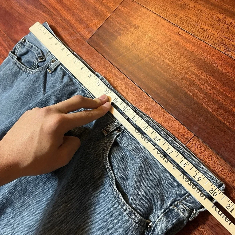 Levis Jeans Mens 40x30 559 Blue Relaxed Straight Leg Light Wash Faded Workwear